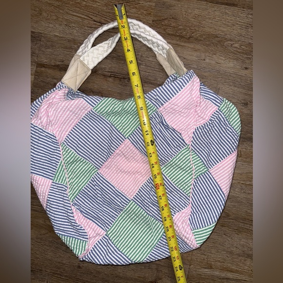 Bath & Body Works Oversized Patchwork Striped Tote - Picture 9 of 11